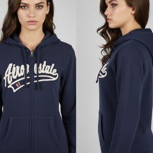 NEW Aeropostale Full Zip Women's Blue Hoodie Sweatshirt Size Large